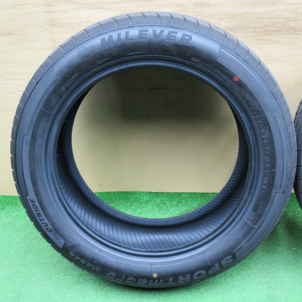 バリ溝！26年！9.5分以上★215/55R17 ミレバー スポーツマクロ MA349 MILEVER SPORT macro タイヤ 17インチ クラウン オデッセイ 等★6061503NKノタ