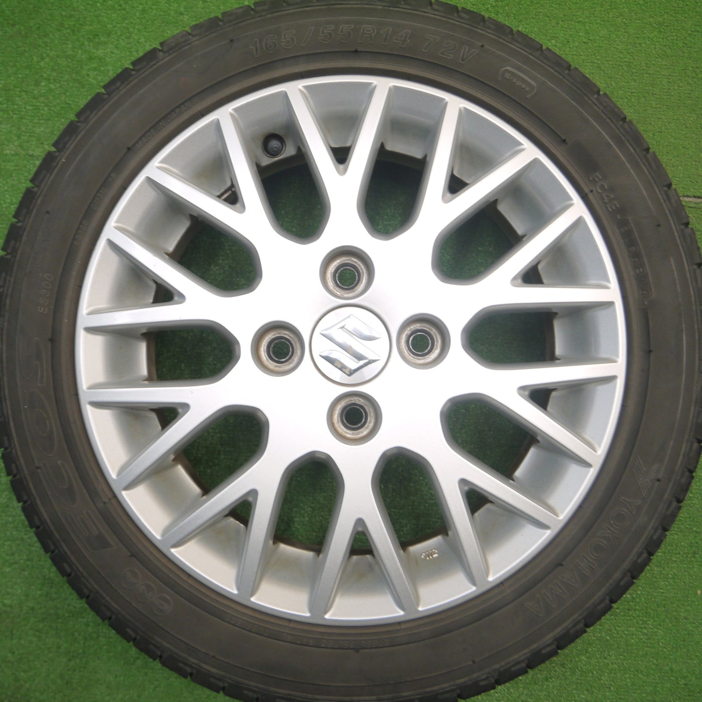 [送料無料] キレイ★スズキ MRワゴン 純正 165/55R14 ヨコハマ エコス ES300 14インチ PCD100/4H★4120205Hノ