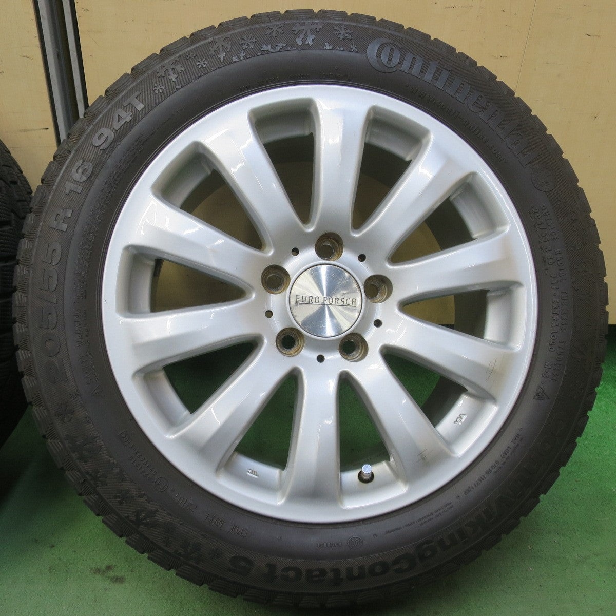 4本価格◎ベンツ 等 EURO FORSCH 205/55R16 スタッドレス コンチネンタル コンチバイキング コンタクト5 ユーロフォルシュ 16インチ PCD112/5H◎6080707イス