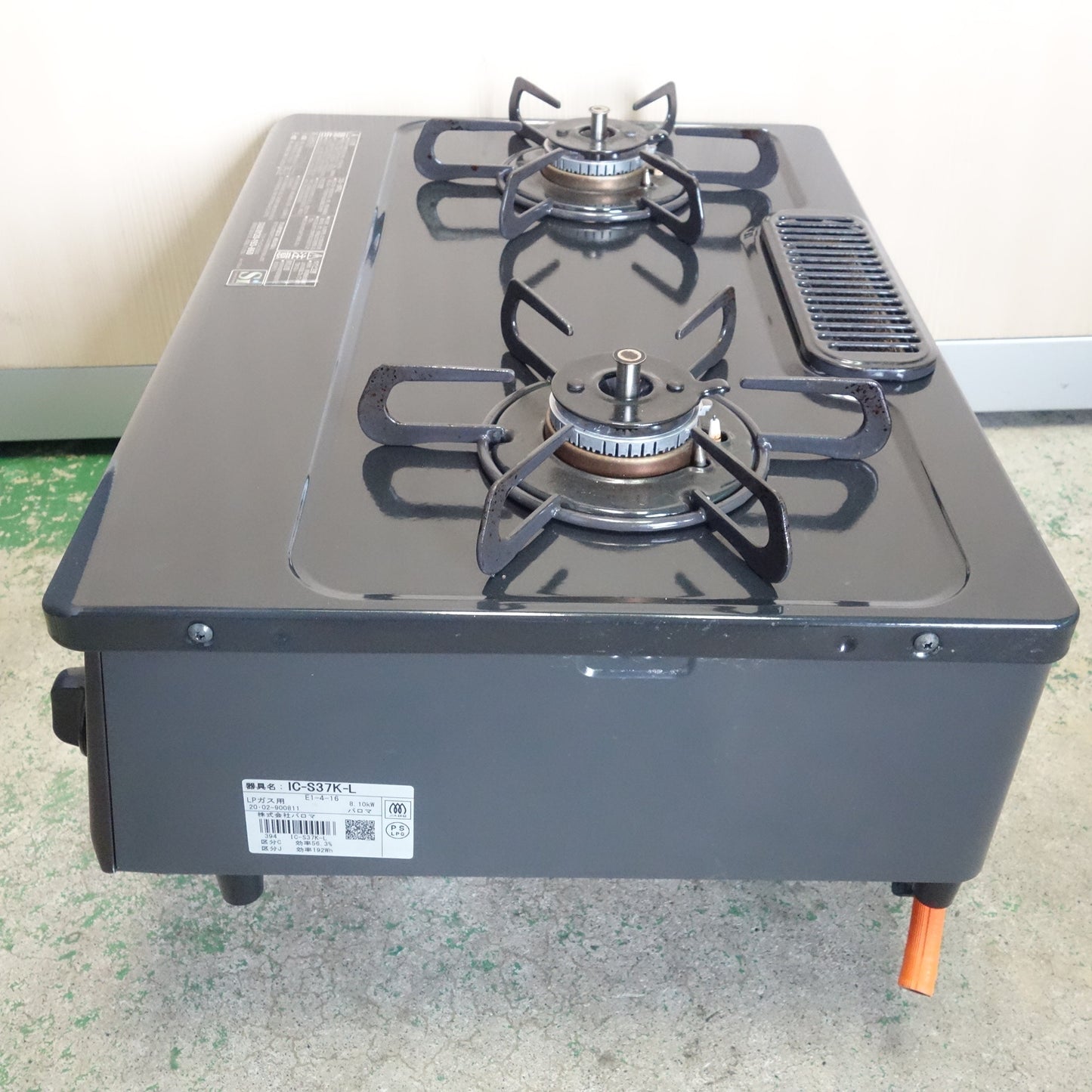 [送料無料] ☆Paloma パロマ LPガス用 ガス テーブル ガス コンロ グリル付き IC-S37K-L Siセンサー 左強火 2020年製☆