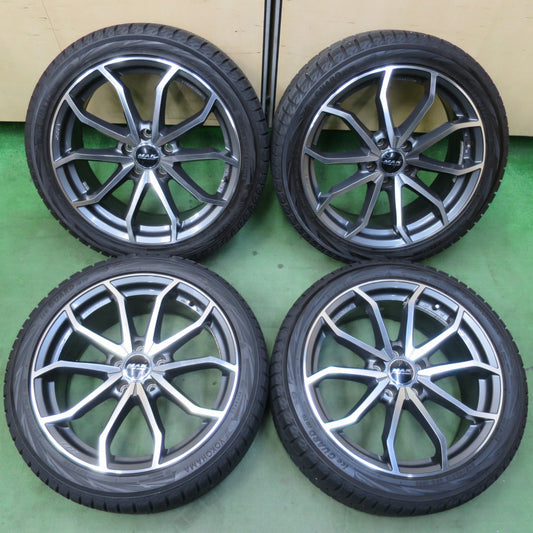 バリ溝！22年！キレイ！9.5分★アウディ A4 等 MAK MFF LOWE FF 245/40R18 スタッドレス ヨコハマ アイスガード iG70 レーヴェ 18インチ PCD112/5H★5123002イス