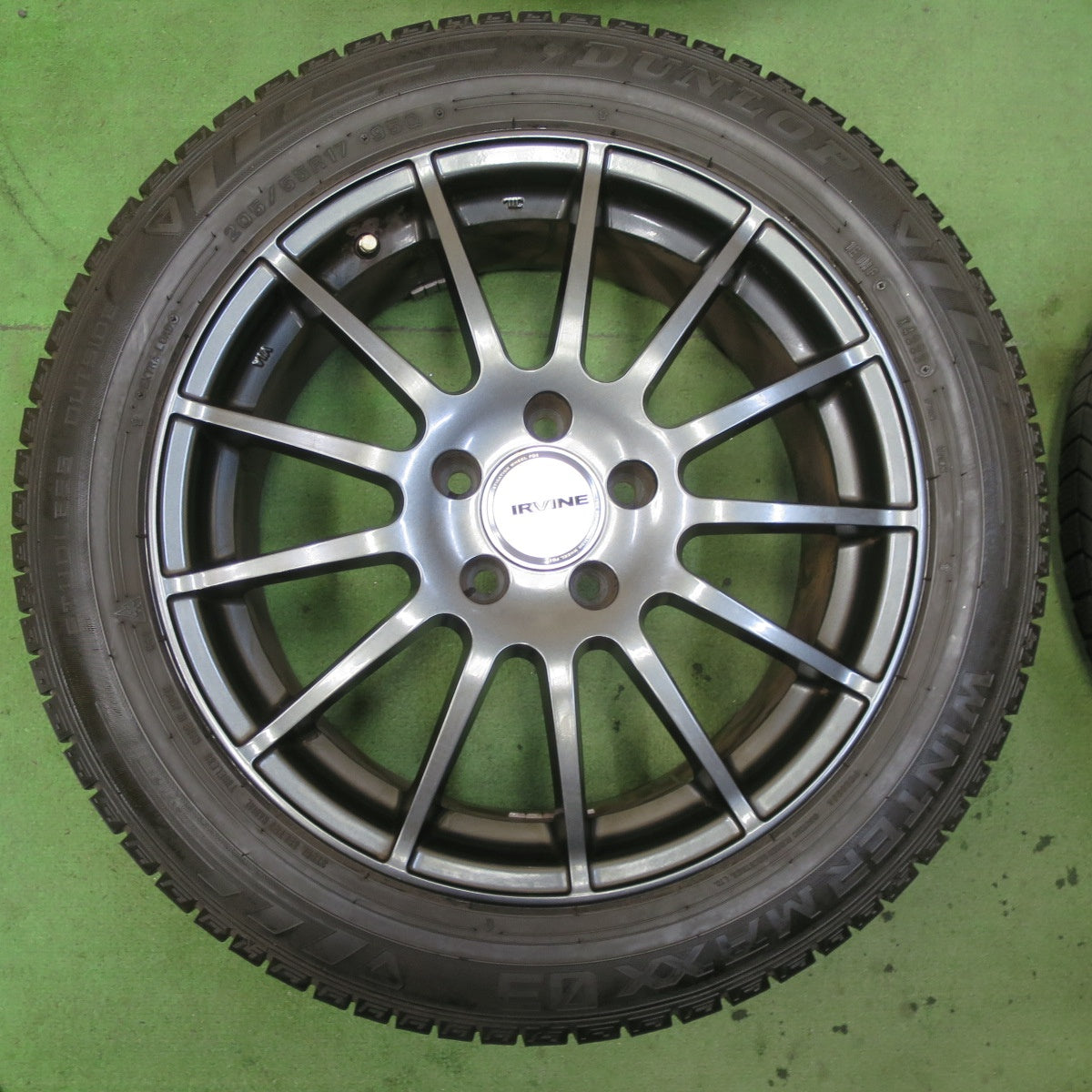 キレイ！22年★ベンツ 等 IRVINE F01 205/55R17 スタッドレス ダンロップ ウインターマックス03 アーヴィン 17インチ PCD112/5H★5090303TTス