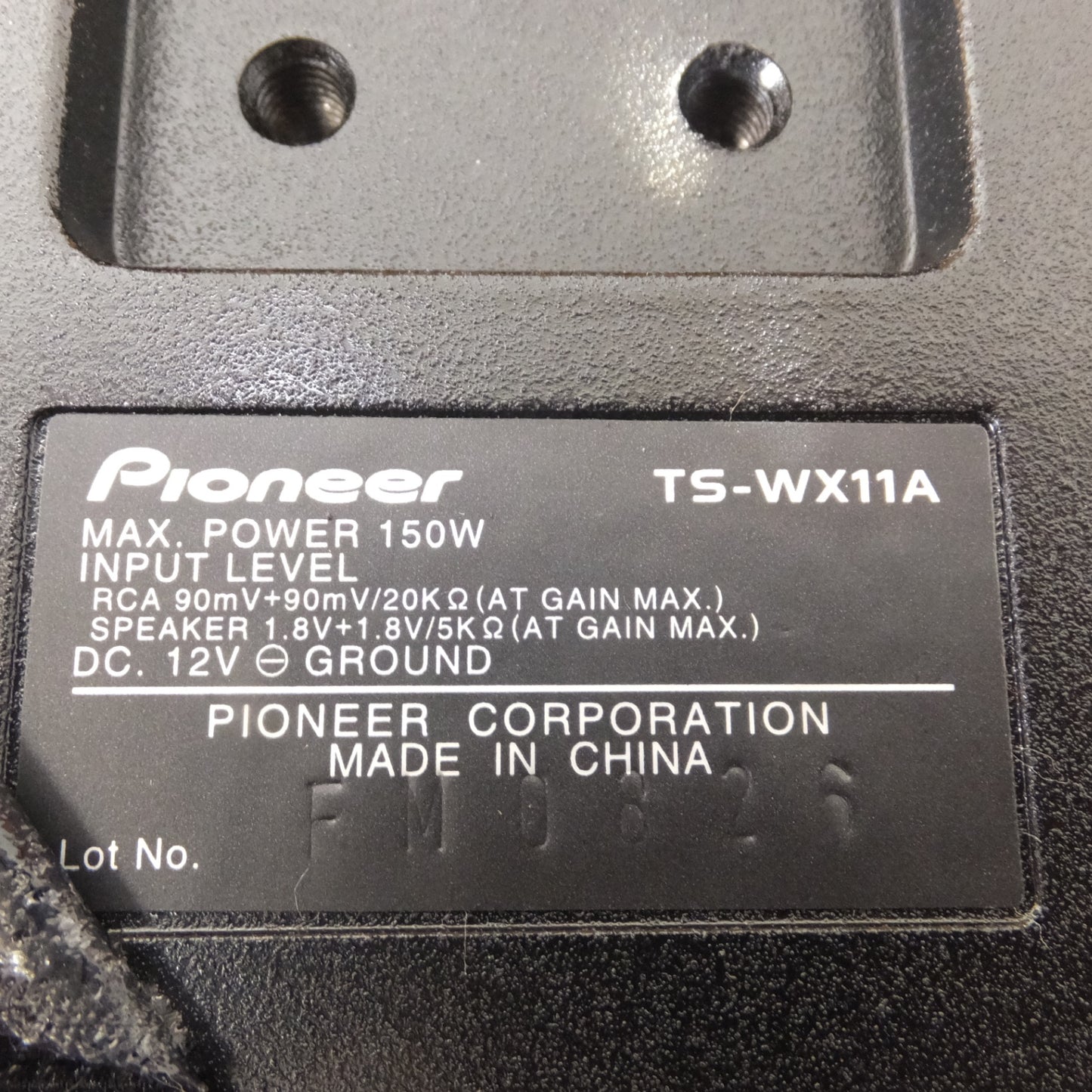 [送料無料] ★カロッツェリア carrozzeria サブウーファー スピーカー TS-WX11A DC.12V★