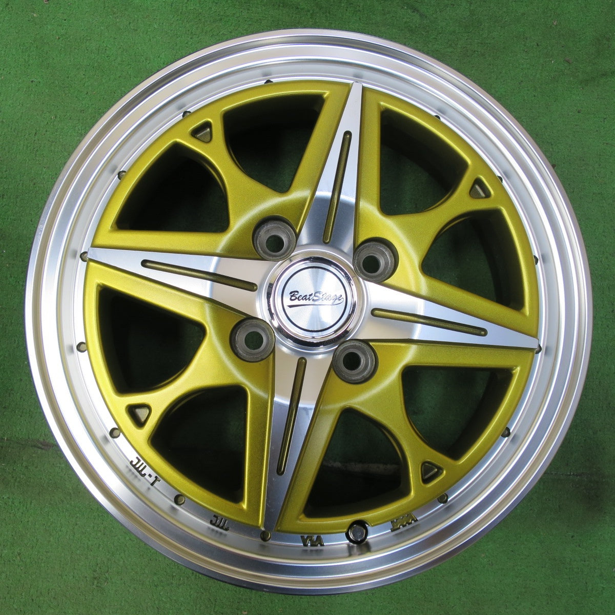 [送料無料] キレイ★BeatStage NS-C ビートステージ ホイール 14インチ 14×4.5J PCD100/4H★4102504イホ