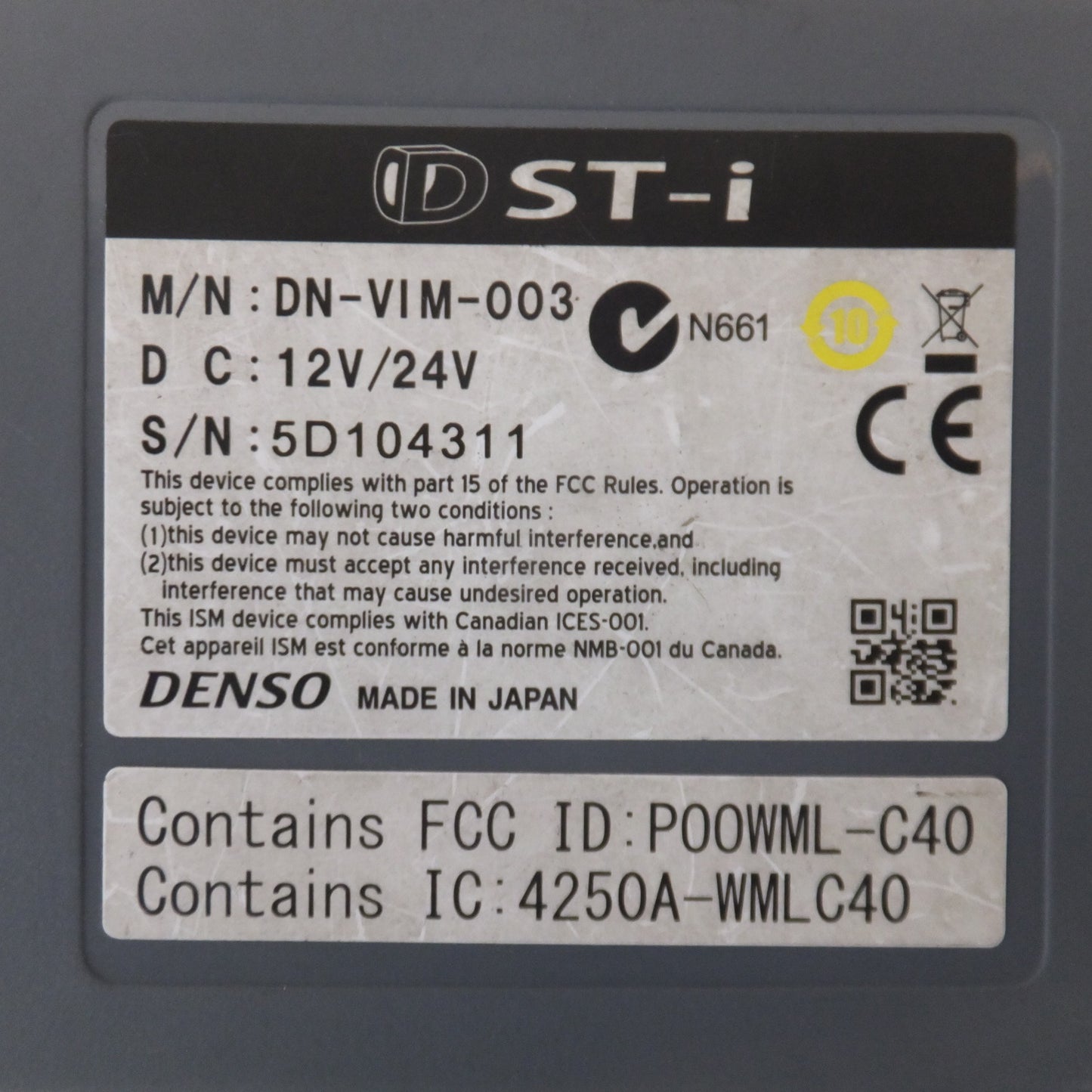 [送料無料] ★デンソー DENSO 検査用スキャンツール DST-i DN-VIM-003　DC 12V/24V★
