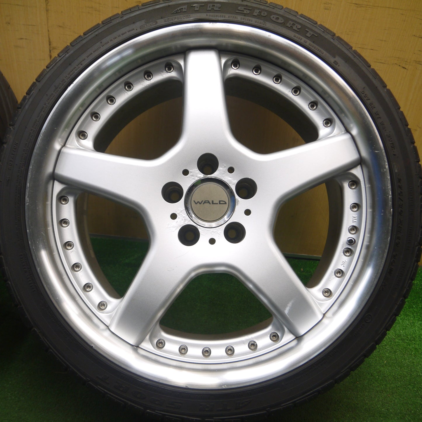[送料無料] バリ溝！21年！ほぼ10分★WALD シュトライフェン 245/35R19 275/30R19 マックストレック MAXIMUS M1 ATR SPORT 19インチ ヴァルド PCD114.3/5H★5021809Hノ