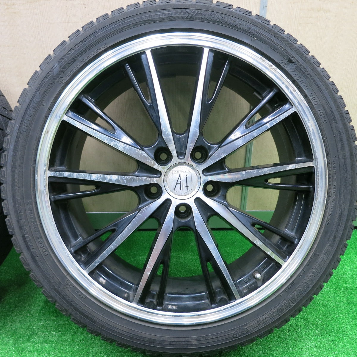 *送料無料* 4本価格★ANHELO CORAZON 225/45R19 スタッドレス ヨコハマ アイスガード iG50 アネーロコラソン PCD114.3/5H★4072701HAス