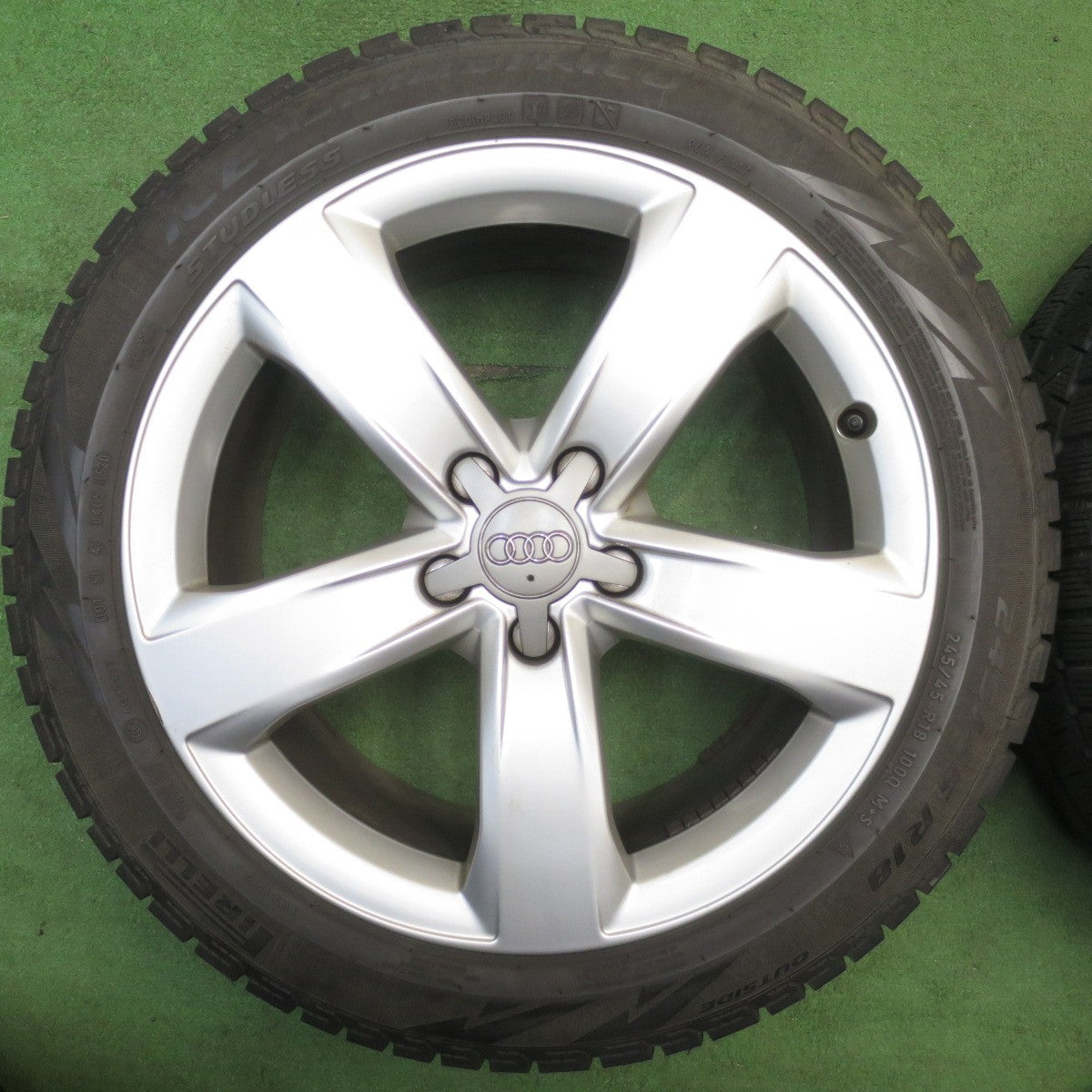 4本価格★アウディ A4 A5 A6 等 純正 245/45R18 スタッドレス ピレリ アイスアシンメトリコ 18インチ PCD112/5H★6042906NJス