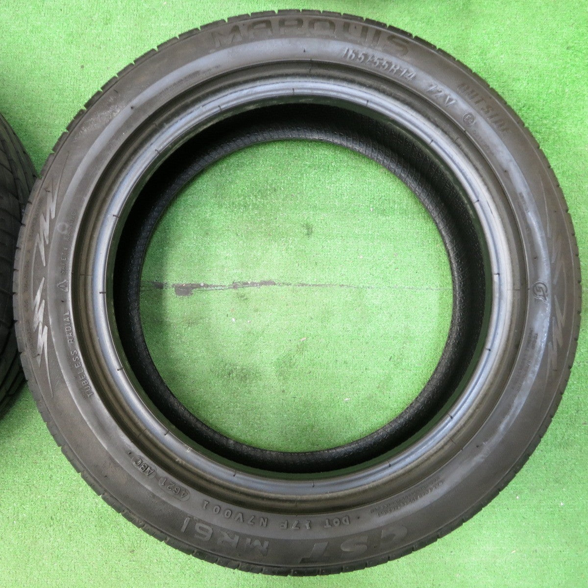*送料無料* バリ溝！21年！9.5分★軽サイズ 165/55R14 マーキス CST MR61 タイヤ 14インチ ライフ ゼスト パレット ラパン アルト等★4052802イノタ