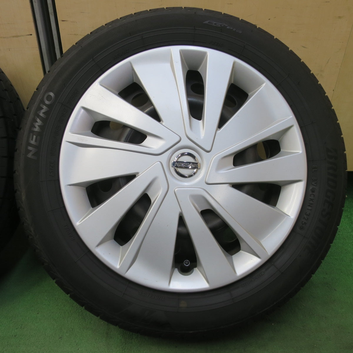 バリ溝！25年！9分★日産 デイズ 純正 スチール 155/65R14 ブリヂストン NEWNO ニューノ 14インチ PCD100/4H★6050809イノ