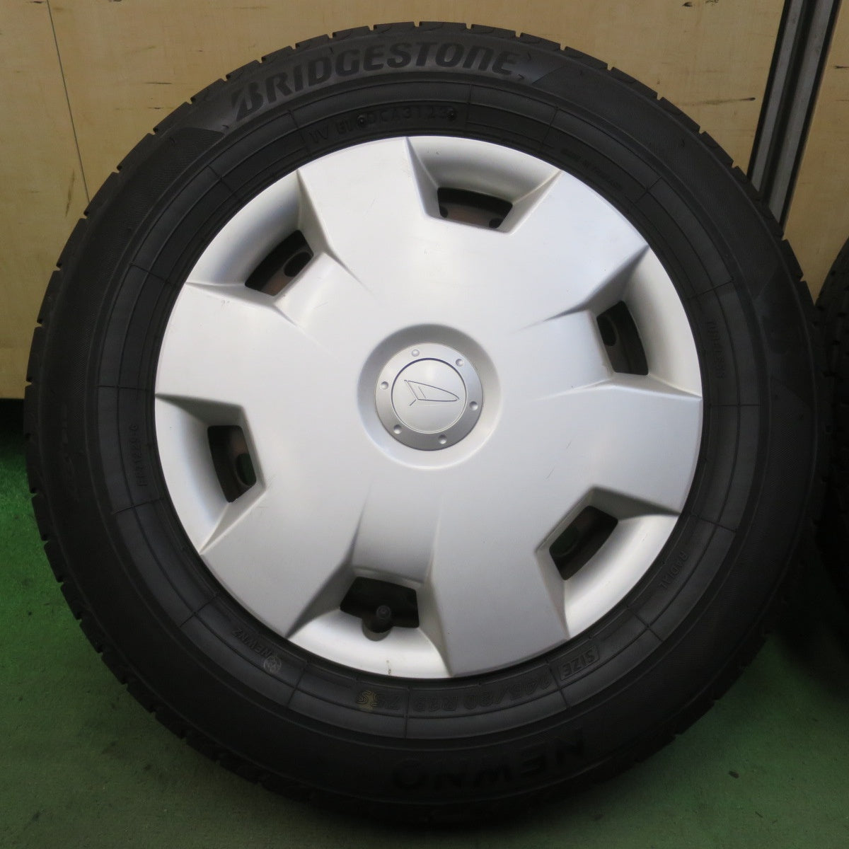 バリ溝！23年！9.5分以上★ダイハツ タント ムーヴ 等 純正 スチール 145/80R13 ブリヂストン NEWNO ニューノ 13インチ PCD100/4H★6052907イノ