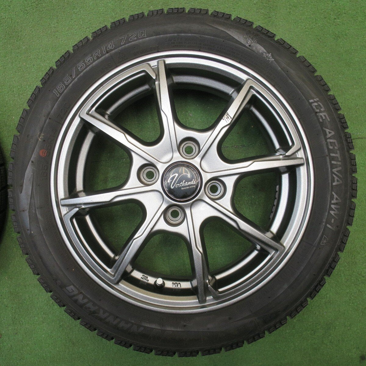 バリ溝！23年！9.5分★スタッドレス 165/55R14 ナンカン アイスアクティバ AW-1 Verthandi ヴェルザンディ 14インチ 軽サイズ ワゴンR ゼスト 等 PCD100/4H★6031804NJス