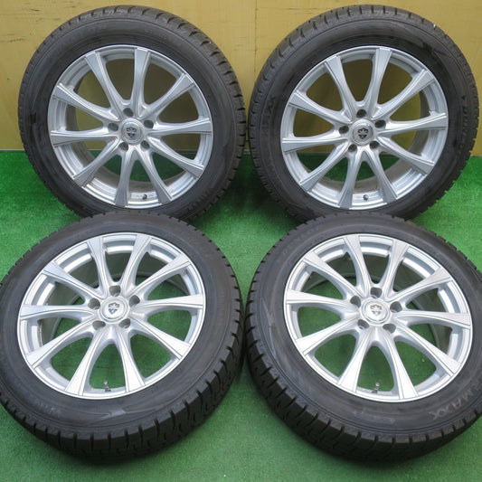 超バリ溝！23年！キレイ！9.5分以上★スタッドレス 235/50R18 ダンロップ ウインターマックス WM02 ESTROSA エステローザ 18インチ PCD114.3/5H★5111702NJス