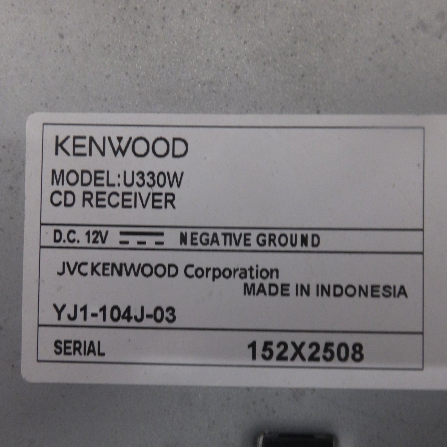 [送料無料] ★ケンウッド KENWOOD カーオーディオ 1DIN コンポ CDレシーバー CD RECEIVER U330 U330W(71★