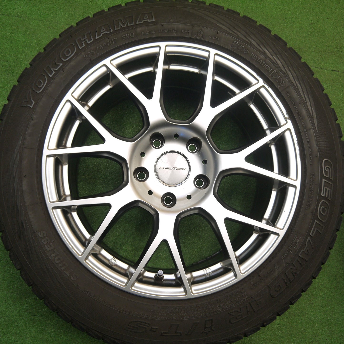 キレイ★BMW 等 EUROTECH STAGE B7RF 225/60R17 スタッドレス ヨコハマ ジオランダー i/T-S ユーロテック ステージ 17インチ PCD120/5H★5111102Hス