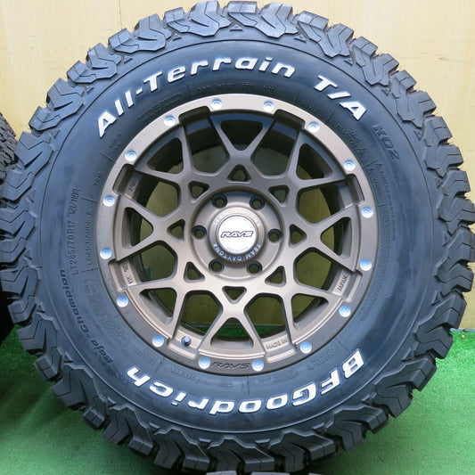 バリ溝！23年！キレイ！9.5分◎RAYS TEAM DAYTONA M8 285/70R17 121/118R BFグッドリッチ All-Terrain T/A KO2 レイズ チーム デイトナ 17インチ PCD139.7/6H◎6092001HAノ