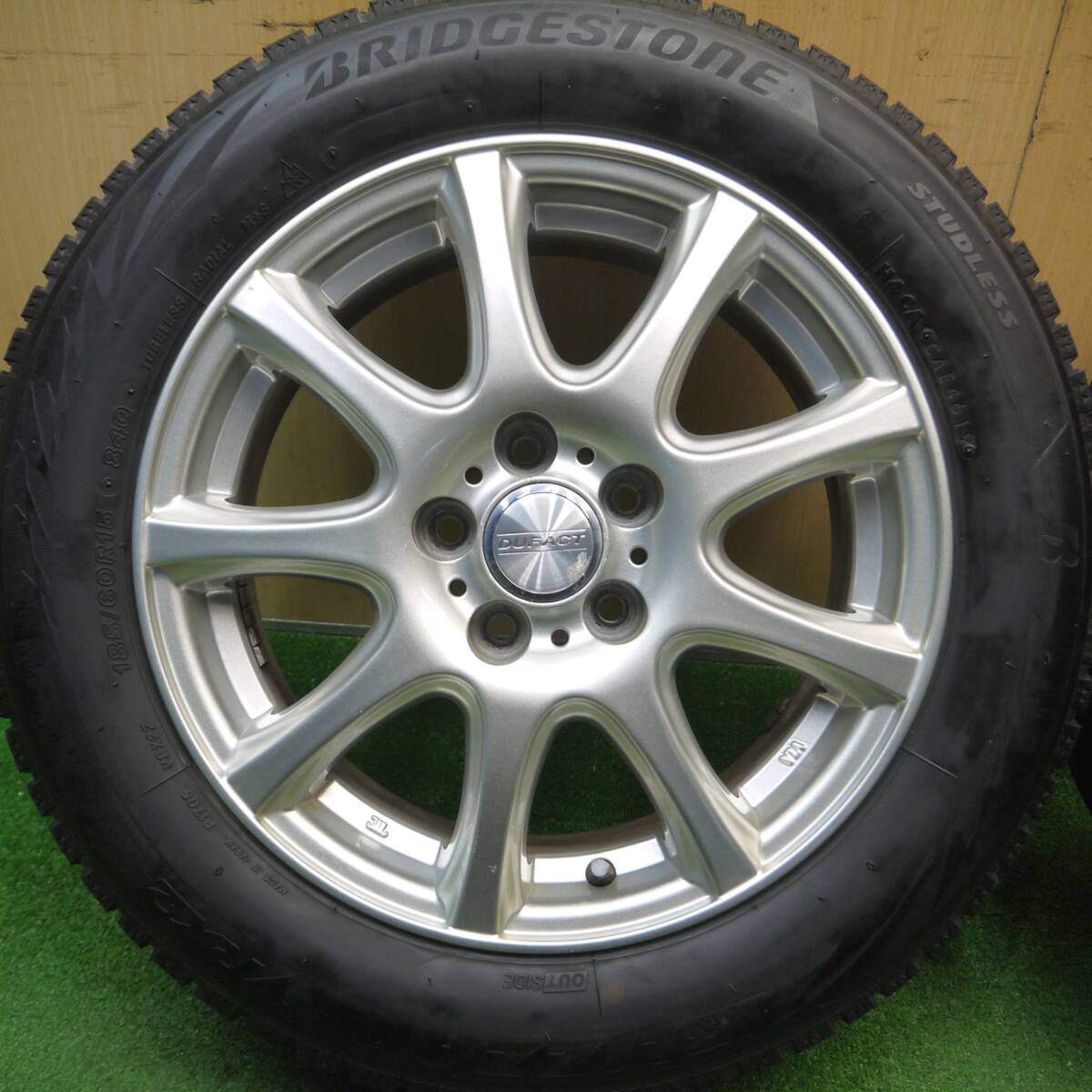キレイ★シエンタ等 185/60R15 スタッドレス ブリヂストン ブリザック VRX2 DUFACT 15インチ PCD100/5H★5011710Hス