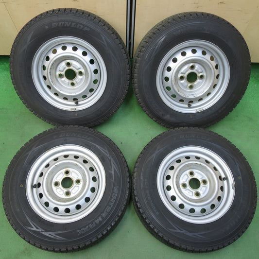 バリ溝！9.5分★スタッドレス 165R13 6PR ダンロップ ウインターマックス SV01 スチール 13インチ PCD100/4H★5061805イス