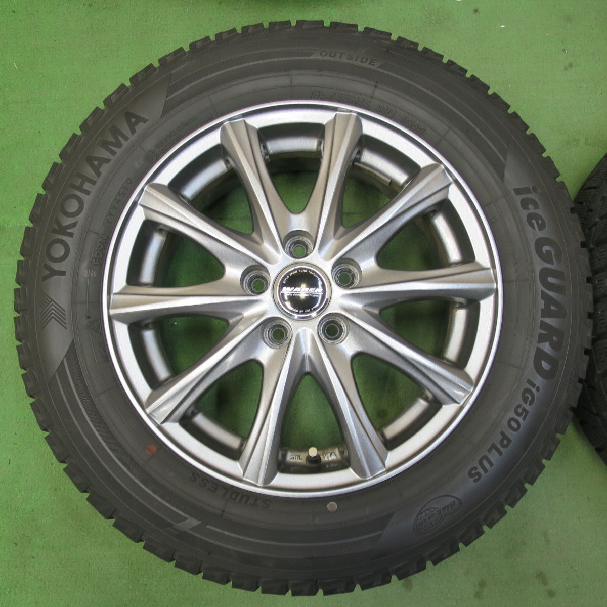バリ溝！9.5分★プリウス 等 195/65R15 スタッドレス ヨコハマ アイスガード iG50 プラス WAREN ヴァーレン 15インチ PCD100/5H★5062907イス