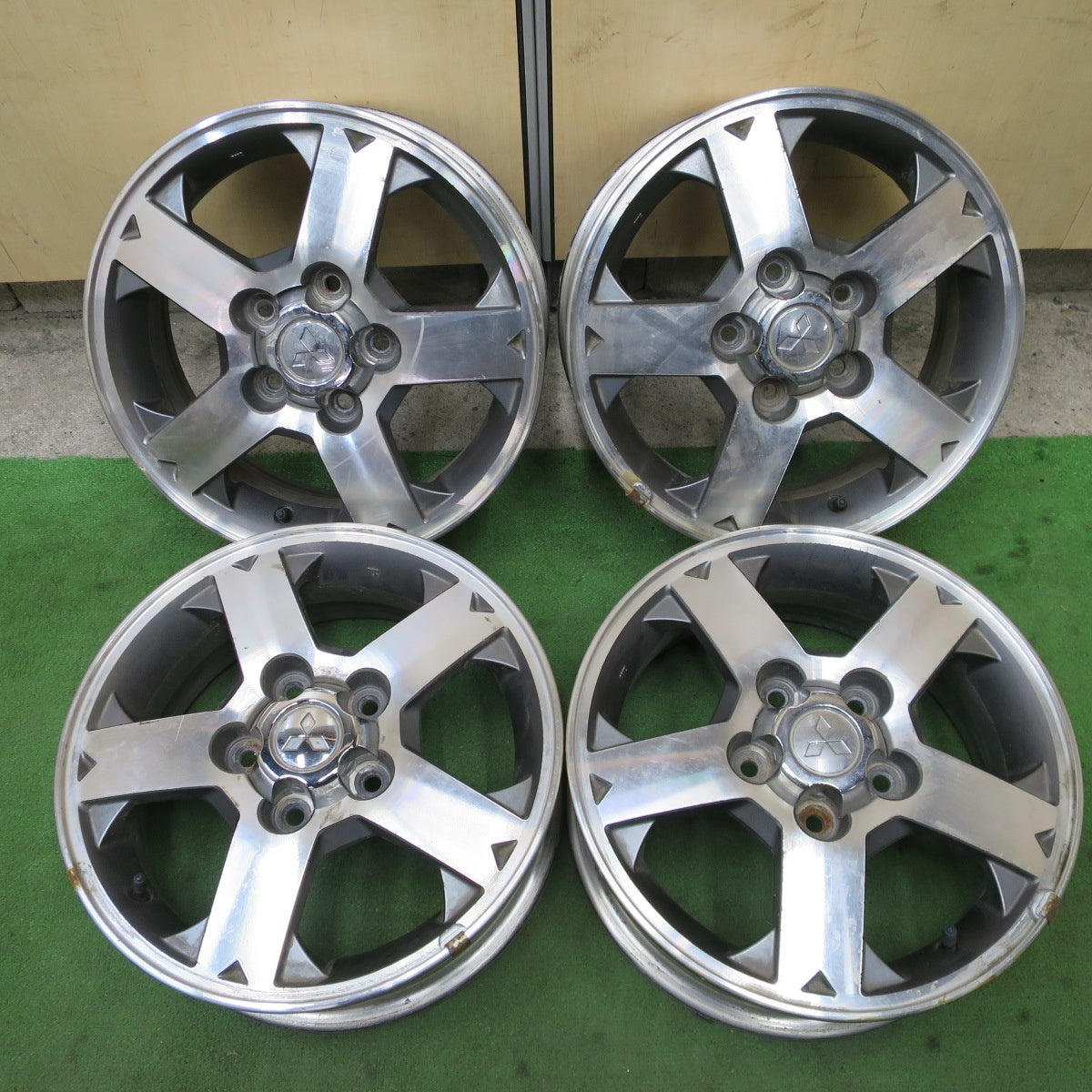 4本価格★三菱 パジェロ ミニ 純正 ホイール 15インチ 15×5.5JJ PCD114.3/5H★6052503NGホ