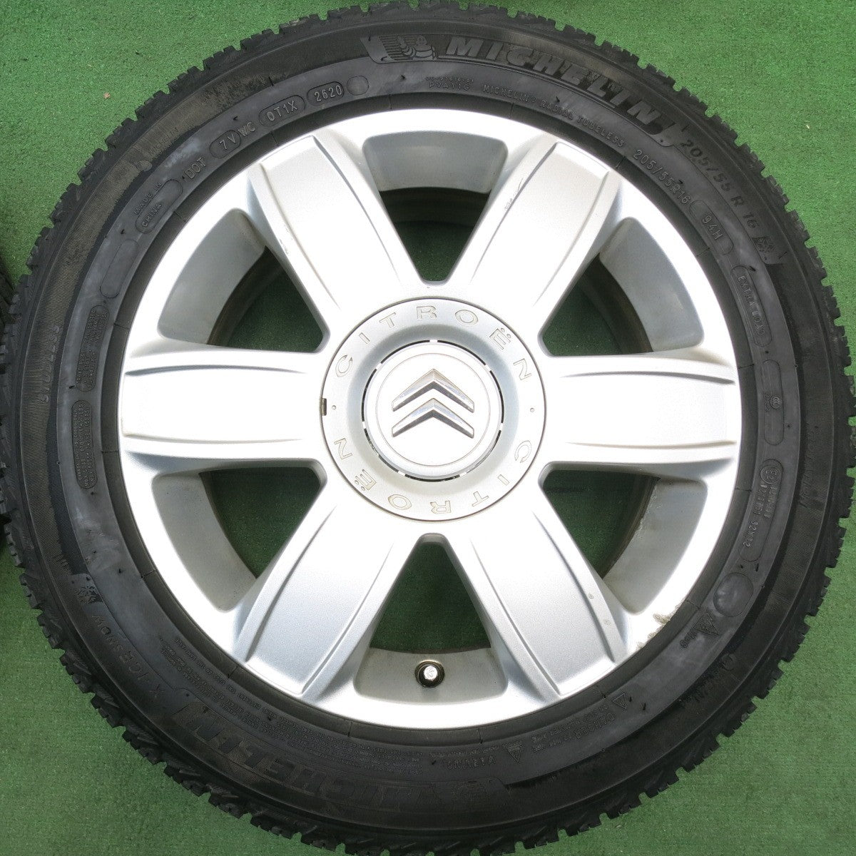 バリ溝！8.5分★シトロエン C4 純正 205/55R16 スタッドレス ミシュラン X-ICE SNOW 16インチ PCD108/4H★6041805HAス