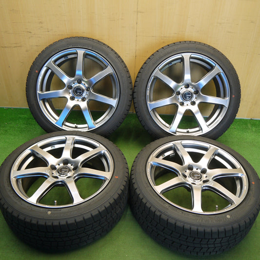 バリ溝！25年！キレイ！9.5分★LEONIS NAVIA 07 225/45R18 スタッドレス グッドイヤー アイスナビ7 レオニス ナヴィア 18インチ PCD114.3/5H★6042710Hス
