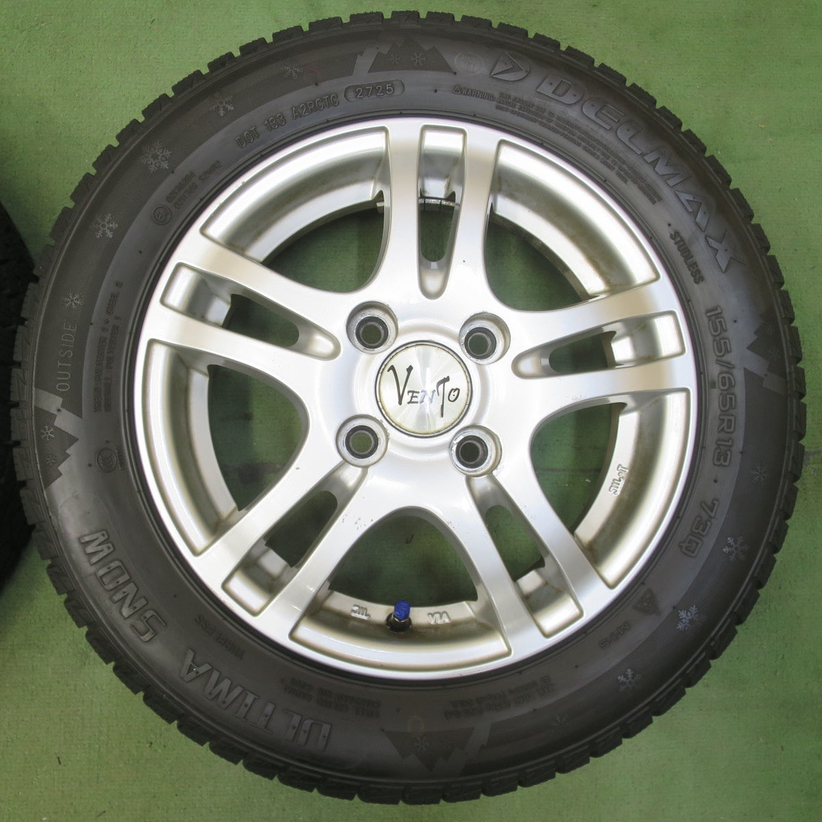 バリ溝！25年！ほぼ10分◎スタッドレス 155/65R13 デルマックス ULTIMA SNOW VENTO ヴェント 13インチ PCD100/4H◎6082906イス
