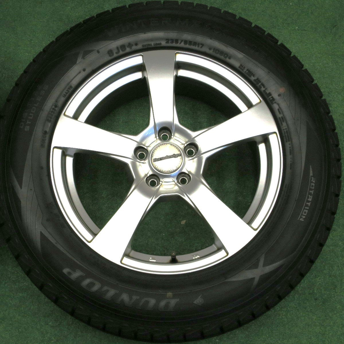 バリ溝！22年！9.5分★ボルボ XC90 等 Eurodesign V5 type 235/65R17 スタッドレス ダンロップ ウインターマックス SJ8 SJ8+ ユーロデザイン V5タイプ 17インチ PCD108/5H★6010501NKス
