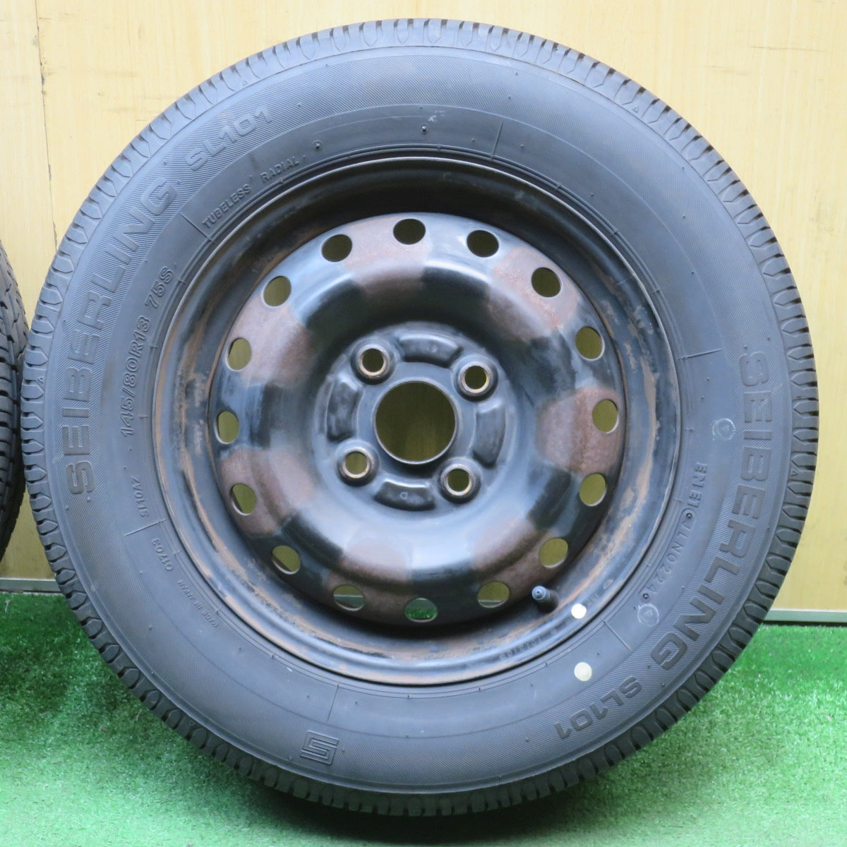 4本価格！24年★ダイハツ タント ムーブ 等 純正 スチール 145/80R13 セイバーリング SL101 13インチ PCD100/4H★6032704NJノ