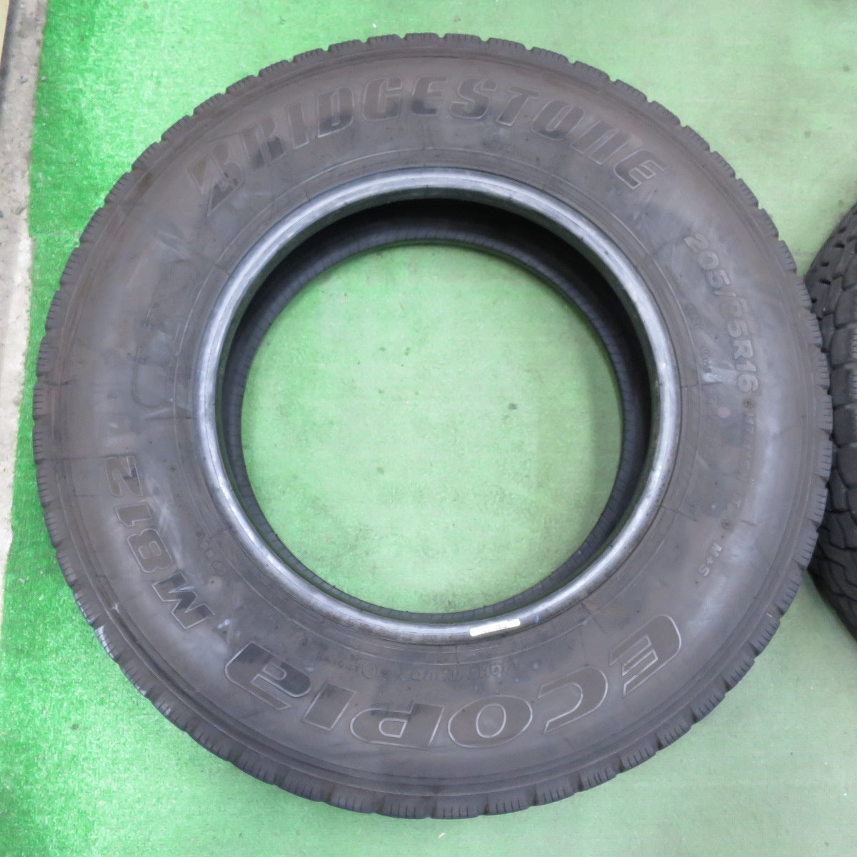 バリ溝！25年！9分！6本★トラック タイヤ 205/85R16 117/115N ブリヂストン エコピア M812 ミックス オールシーズン 16インチ★5102310イスタ