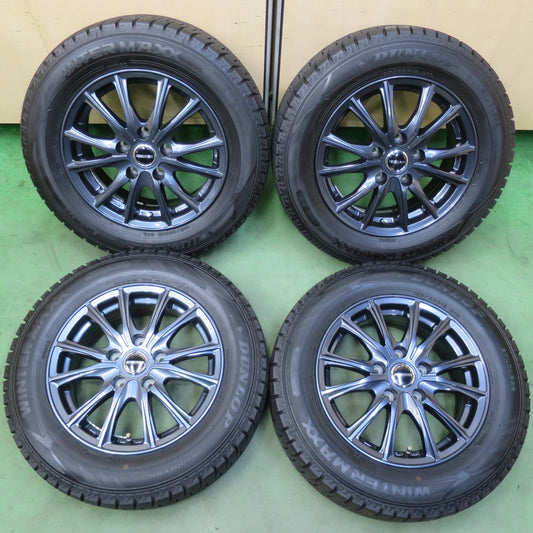 バリ溝！24年！キレイ！ほぼ10分★スタッドレス 195/65R15 ダンロップ ウインターマックス WM02 WAREN ヴァーレン 15インチ PCD114.3/5H★6060905イス