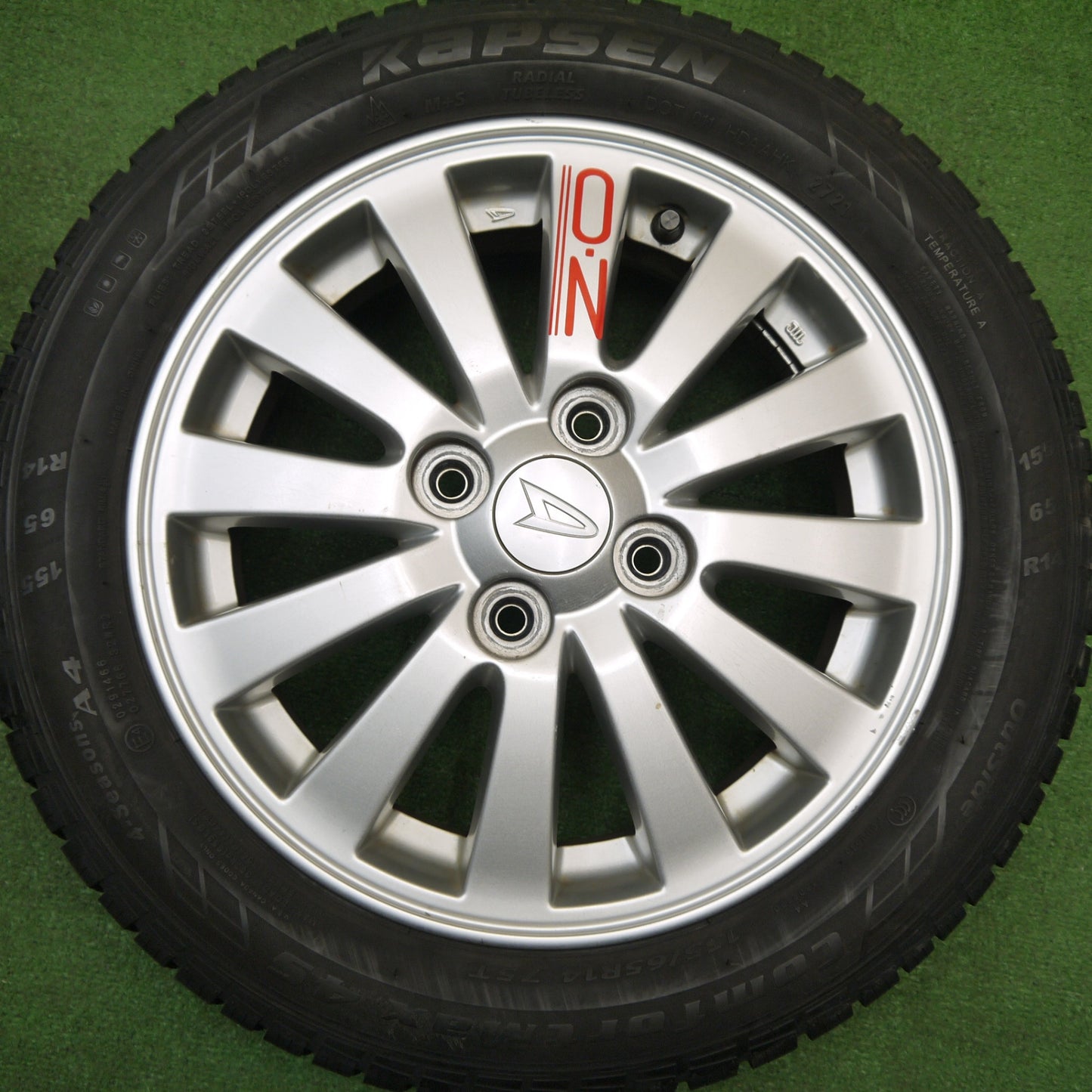 4本価格！21年★ダイハツ ムーヴ コンテ 等 純正 155/65R14 カプセン ComfortMax 4S オールシーズン 14インチ PCD100/4H★5111805Hス