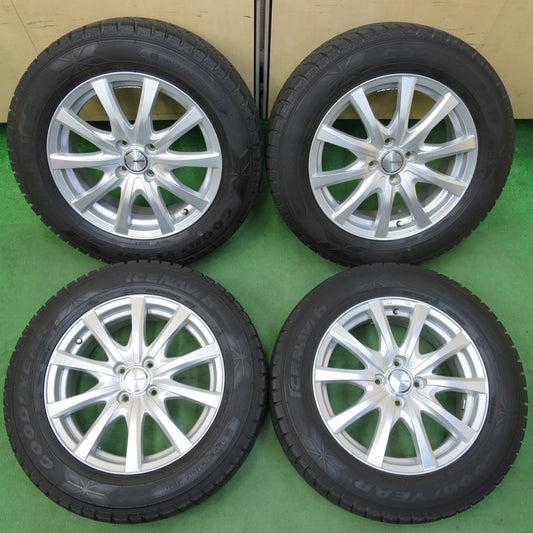 バリ溝！キレイ！8.5分★スタッドレス 195/65R16 グッドイヤー アイスナビ6 ravrion RS01 ラブリオン 16インチ PCD100/4H★4113007イス