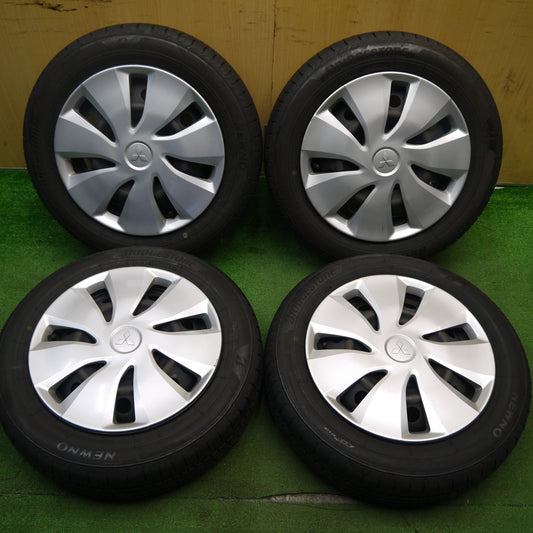 バリ溝！23年！9分★三菱 ekワゴン 純正 スチール 155/65R14 ブリヂストン NEWNO 14インチ PCD100/4H★5041601Hノ
