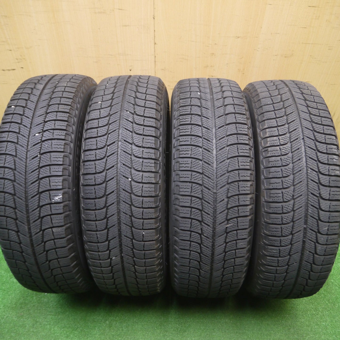 [送料無料] バリ溝！9分★プリウス等 195/65R15 スタッドレス ミシュラン X-ICE3+ STRANGER ストレンジャー 15インチ PCD100/5H★4100404Hス