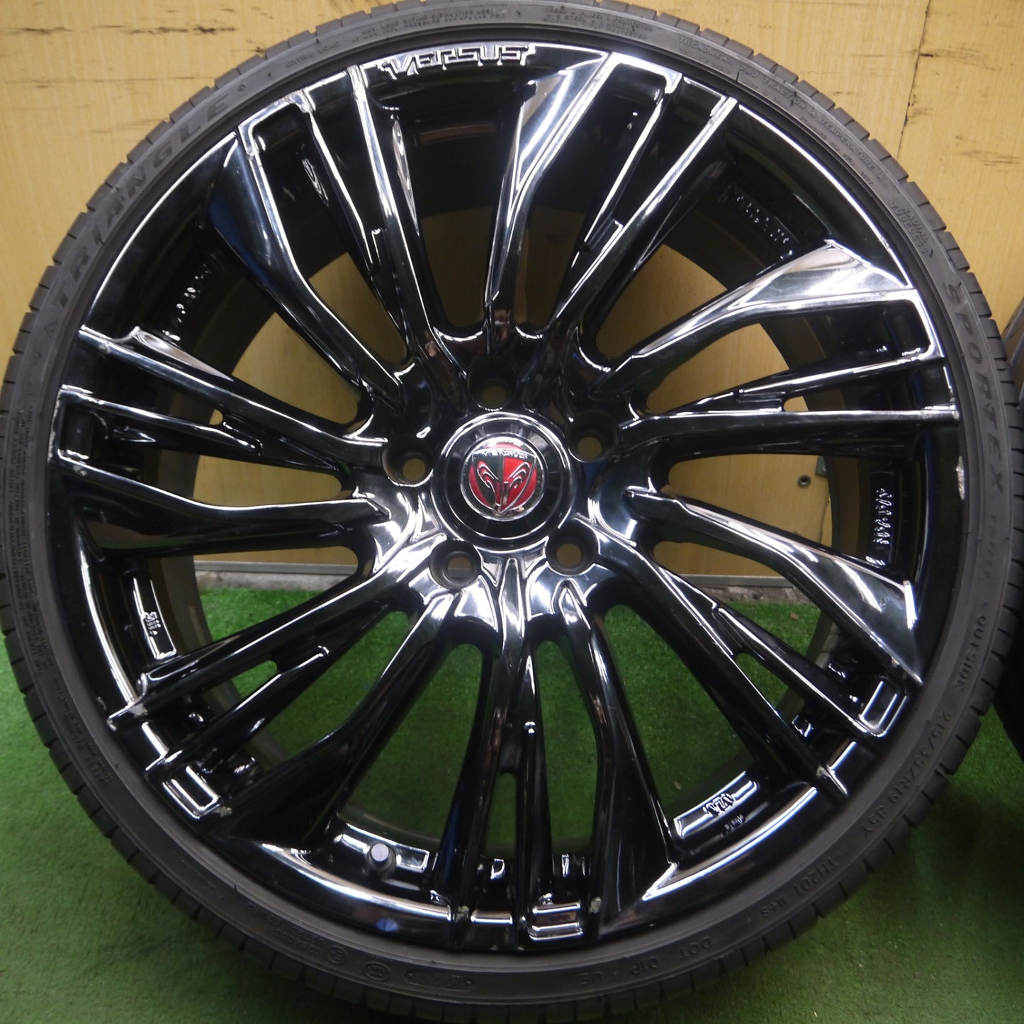 *送料無料* 4本！20年★RAYS VERSUS CONQUISTA 215/35R19 トライアングル SPORTEX TSH11 レイズ ベルサス コンキスタ PCD114.3/5H★4032509Hノ