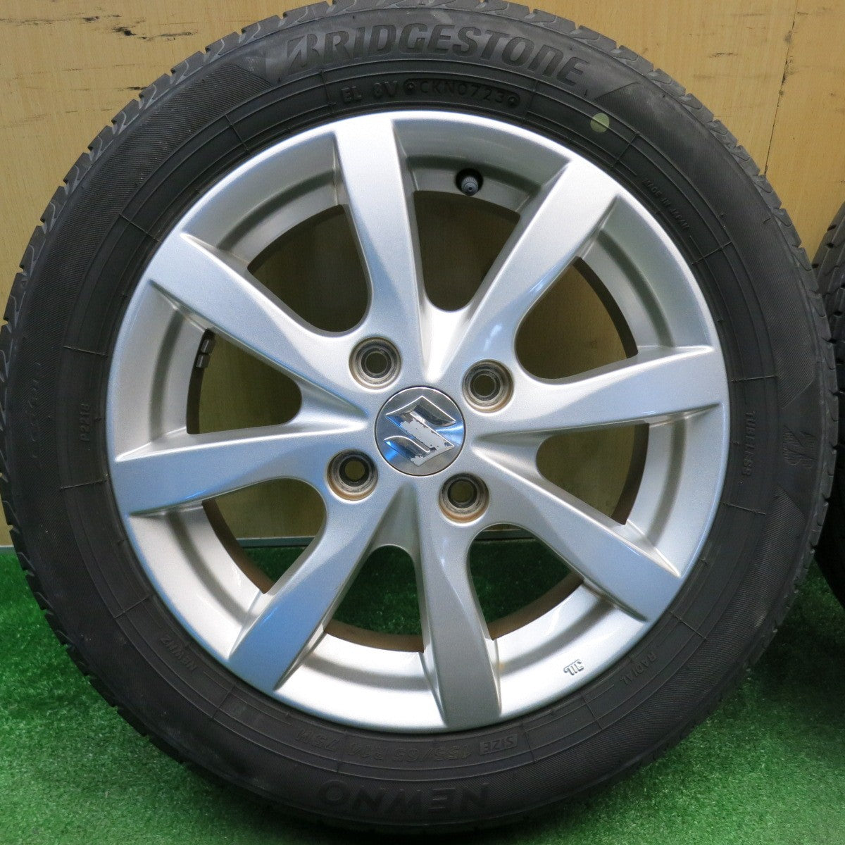 4本価格！23年★スズキ MH34S ワゴンR 純正 155/65R14 ブリヂストン NEWNO ニューノ 14インチ PCD100/4H★6022602HAノ