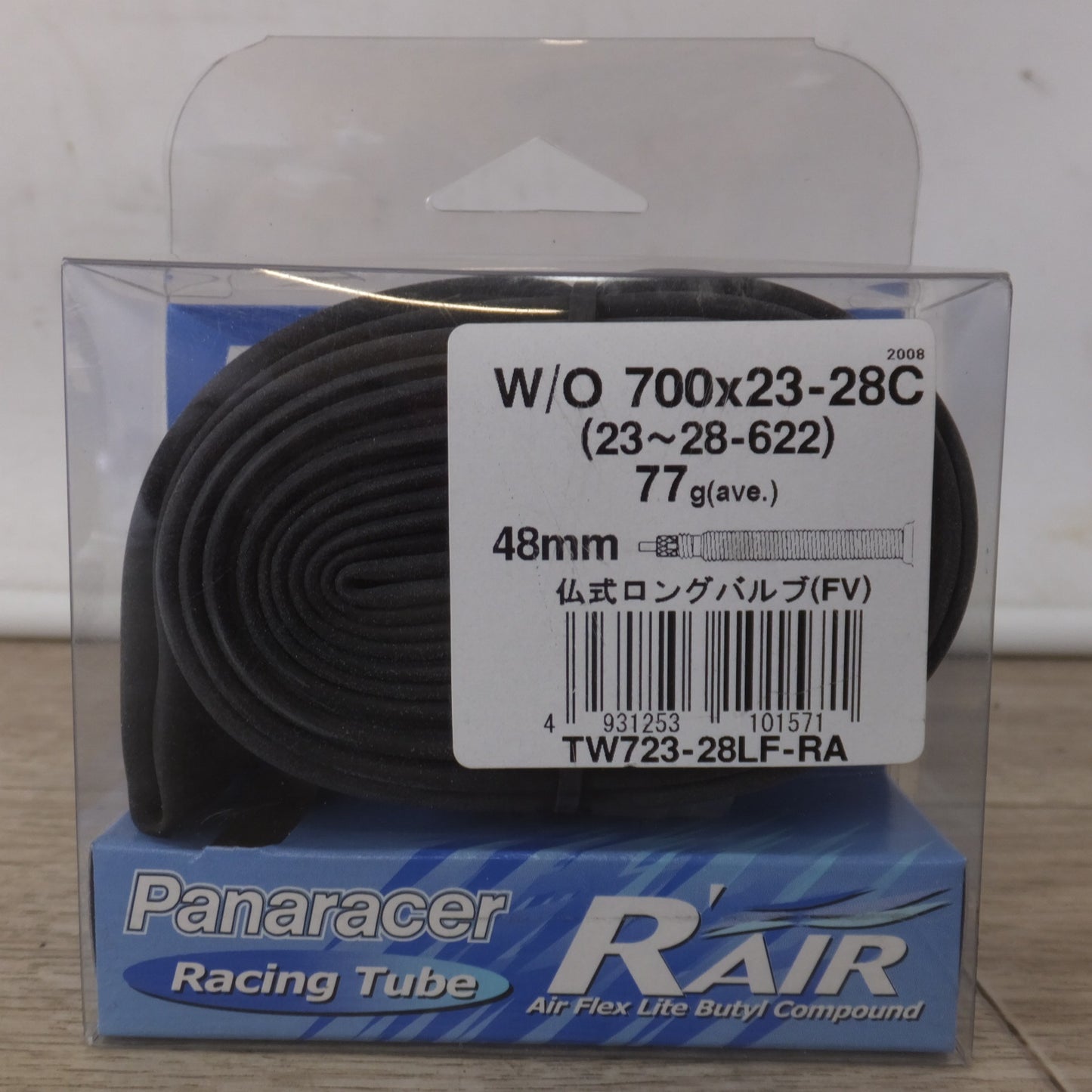 [送料無料] 未使用★パナレーサー Panaracer レーシングチューブ R'AIR TW723-28LF-RA 2個 セット　W/O 700×23-28C(23～28-622) 77g 48mm★