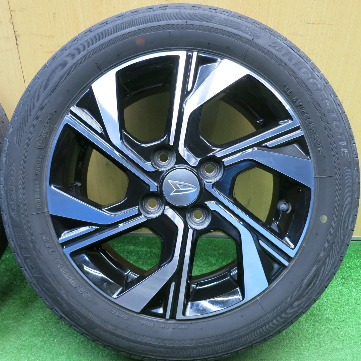 4本価格★ダイハツ LA650S タント カスタム 純正 155/65R14 ブリヂストン エコピア EP150 14インチ PCD100/4H★6041802HAノ