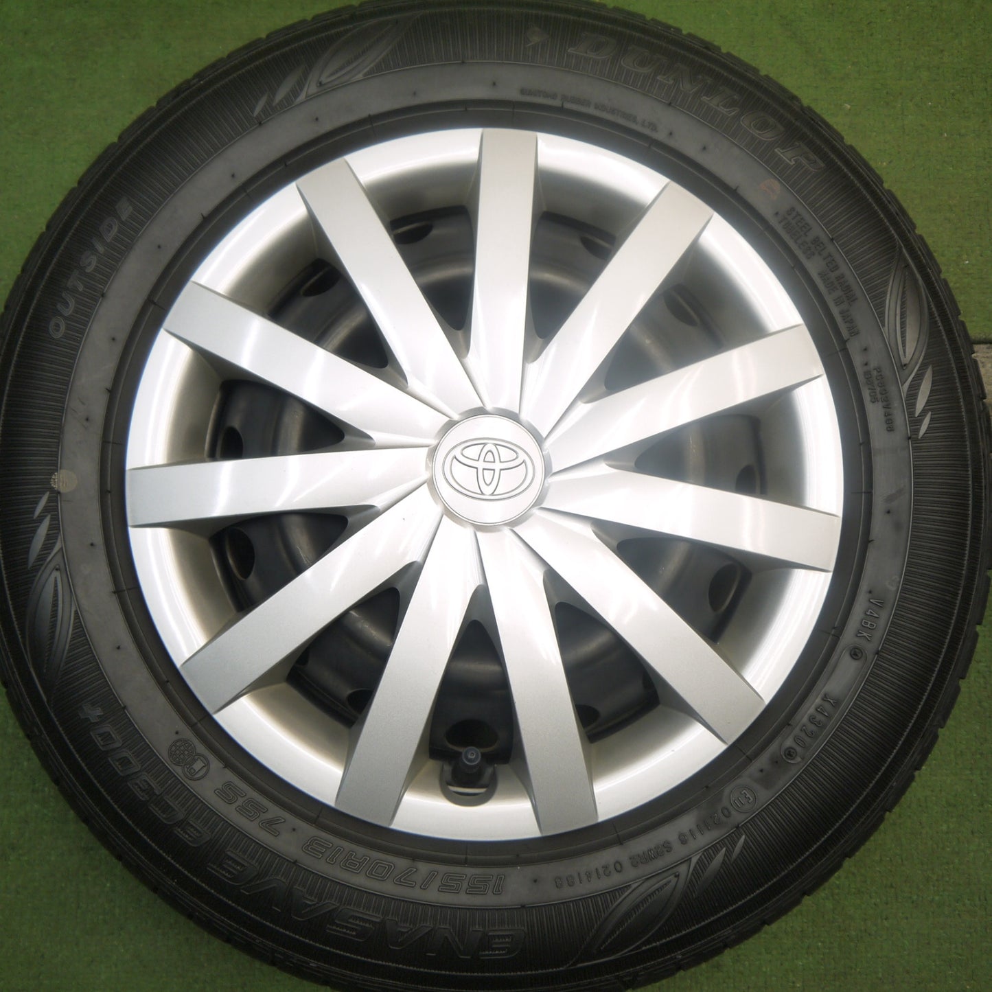 キレイ★トヨタ ピクシス エポック 純正 スチール 155/70R13 ダンロップ エナセーブ EC300+ 13インチ PCD100/4H★5092201Hノ
