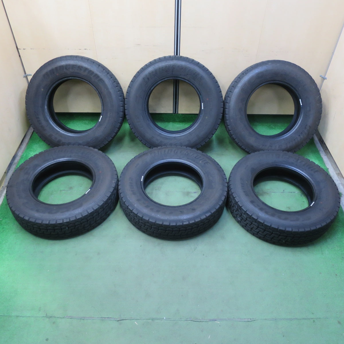 バリ溝！25年！9分！6本★トラック タイヤ 205/85R16 117/115N ブリヂストン エコピア M812 ミックス オールシーズン 16インチ★5102308イスタ