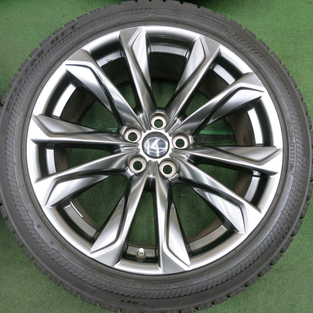 *送料無料* センサー付！バリ溝！9.5分★レクサス LS500h Fスポーツ 純正 245/45R20 275/40R20 スタッドレス ブリヂストン ブリザック RFT PCD120/5H★4032901HAス