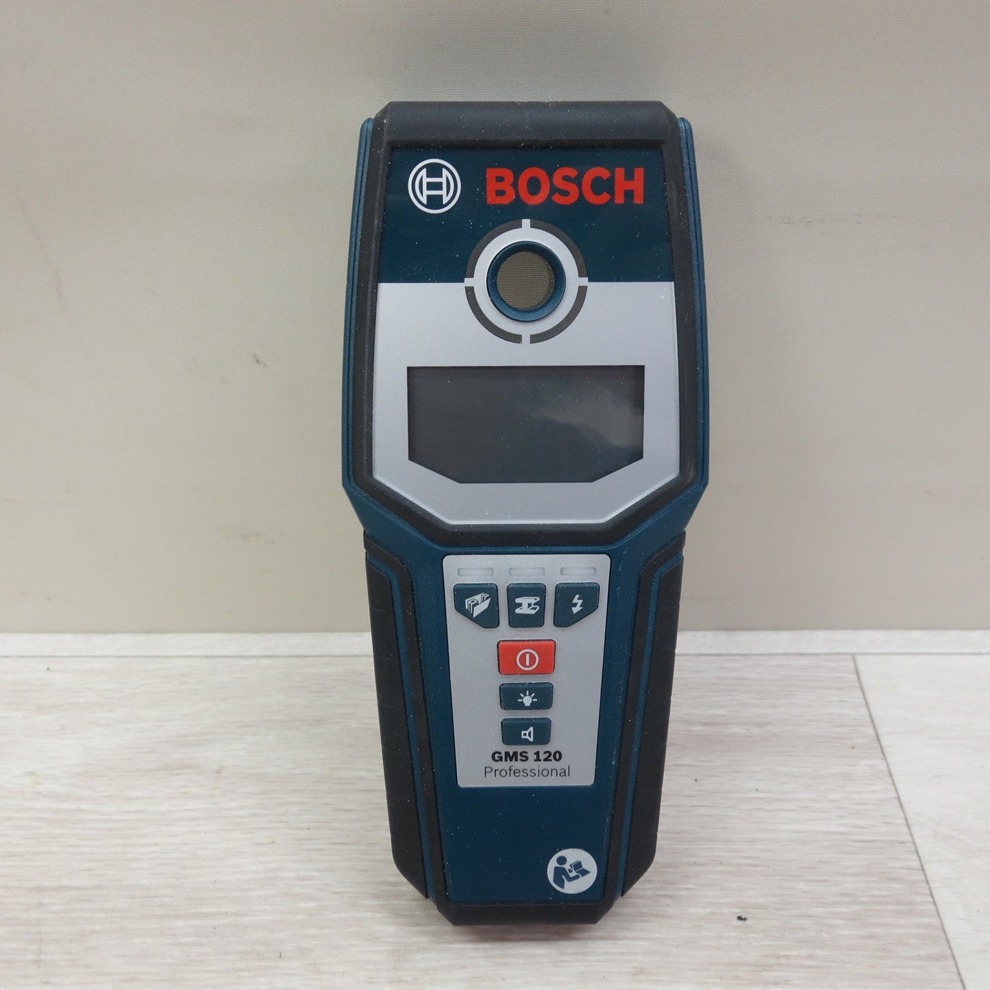 [送料無料] ☆ボッシュ デジタル 探知機 マルチ スキャナー GMS120 鉄筋 非鉄金属 通電線 間柱 同縁 壁面 壁裏 ケース 箱 付き Bosch☆
