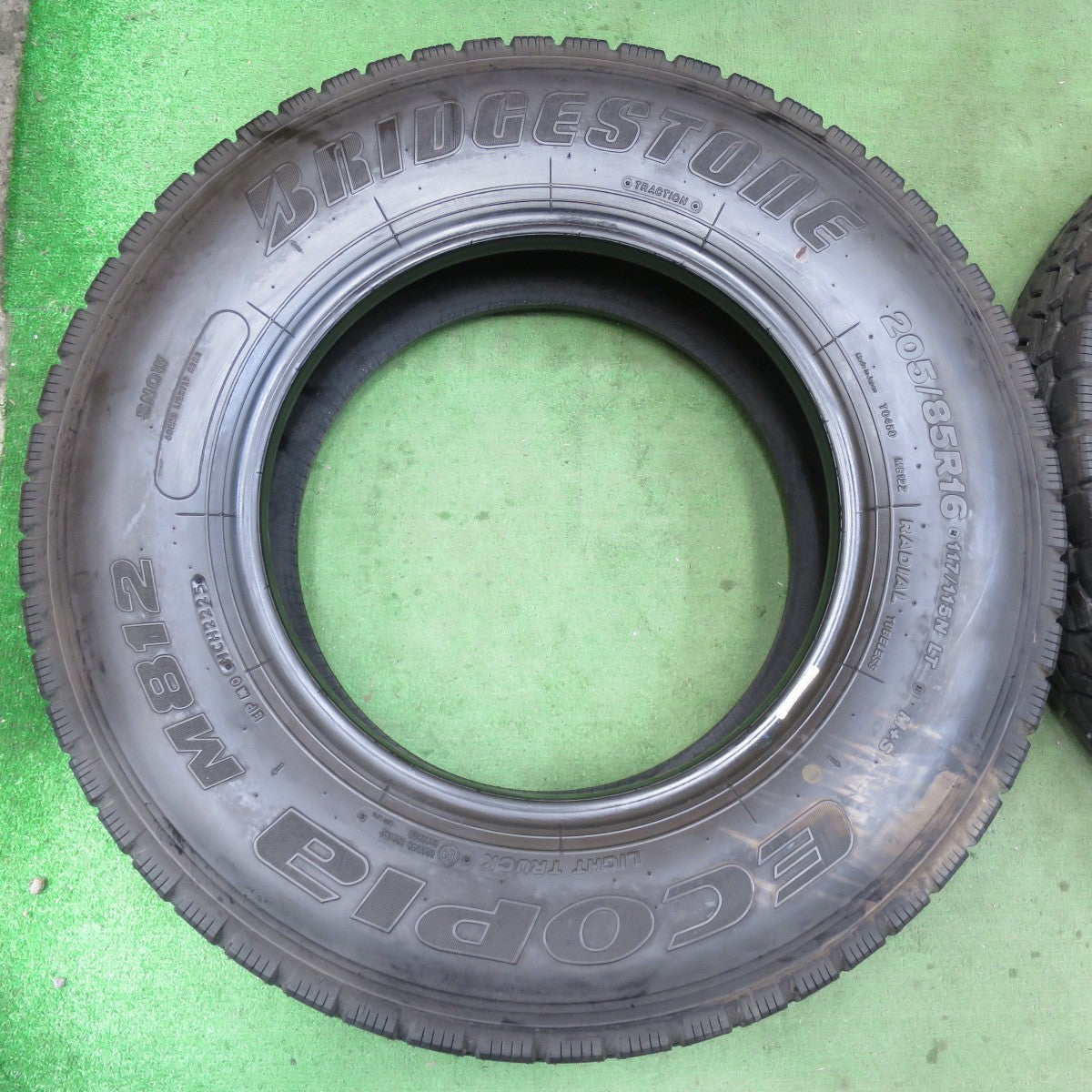 ほぼ未使用！25年！6本★トラック バス タイヤ 205/85R16 117/115N ブリヂストン エコピア M812 ミックス オールシーズン 16インチ★6013108イスタ
