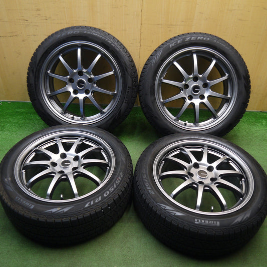 バリ溝！23年！キレイ！9分★スタッドレス 215/50R17 ピレリ アイスゼロ アシンメトリコ G-SPEED Gスピード 17インチ PCD114.3/5H★6032514Hス