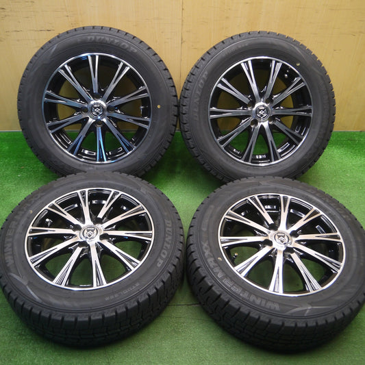 [送料無料] バリ溝！22年！ほぼ10分★スタッドレス 185/65R15 ダンロップ ウインターマックス WM02 RiZLEY ライツレー 15インチ PCD100/4H★5020408Hス