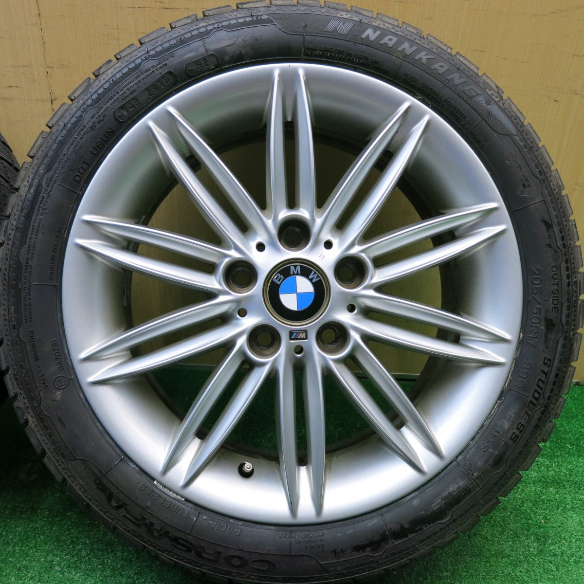 バリ溝！9.5分★BMW 1シリーズ E87 Mスポーツ 純正 205/50R17 スタッドレス ナンカン CORSAFA 17インチ PCD120/5H★5102309HAス