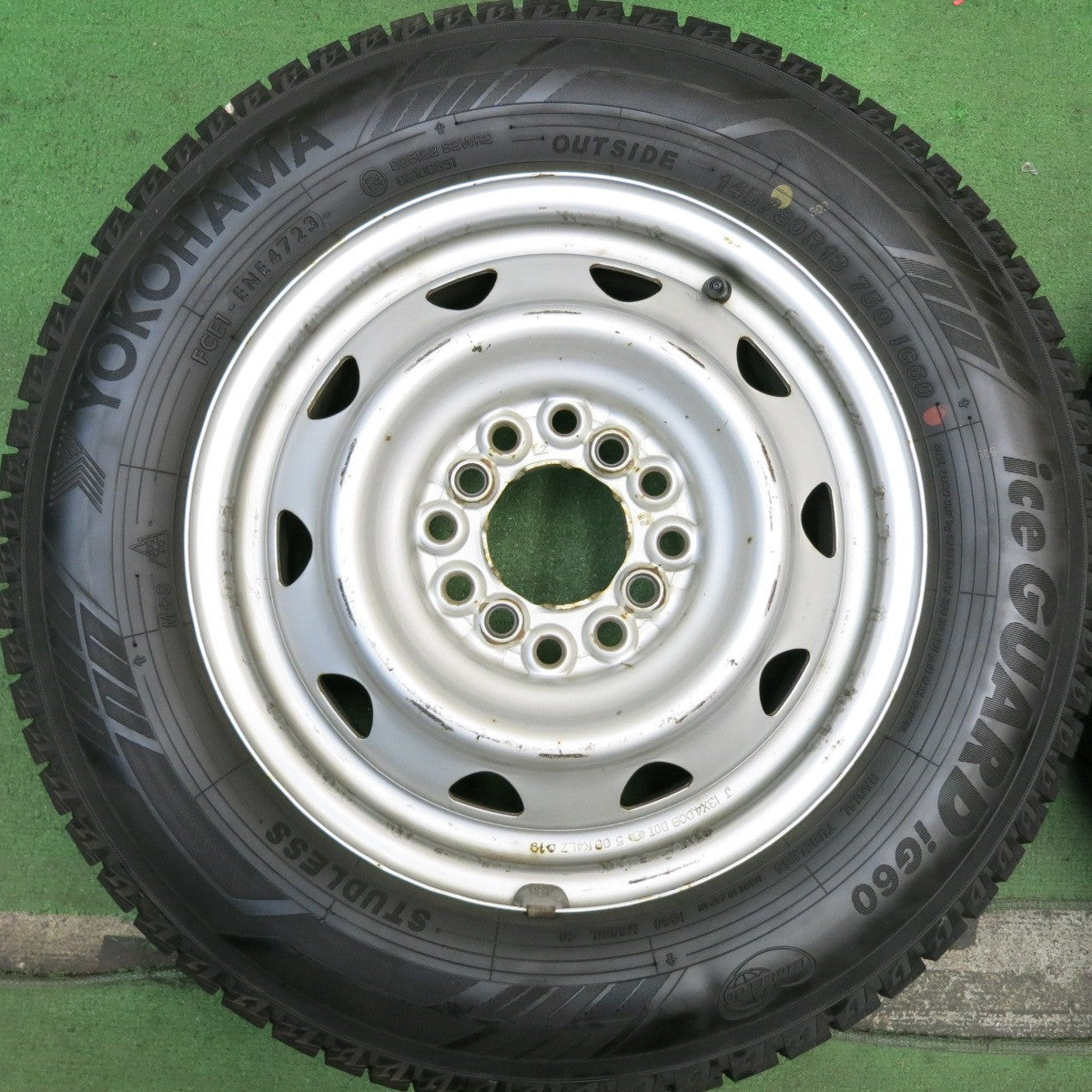 バリ溝！23年！9分★スタッドレス 145/80R13 ヨコハマ アイスガード iG60 スチール ホイール 13インチ PCD 100 110 114.3/4H マルチ★5083106HAス