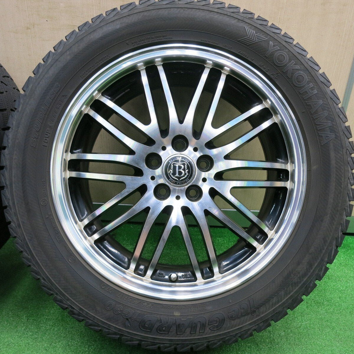 4本価格★フォレスター等 225/55R17 BRANDLE-LINE スタッドレス ヨコハマ アイスガード iG30 PCD100/5H★4102906HAス