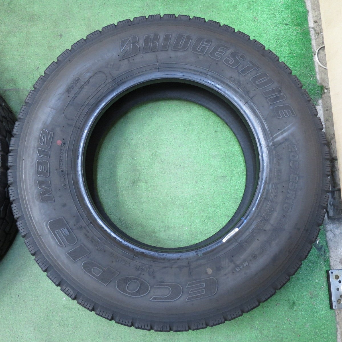 バリ溝！25年！9分！6本★トラック タイヤ 205/85R16 117/115N ブリヂストン エコピア M812 ミックス オールシーズン 16インチ★5101005イスタ
